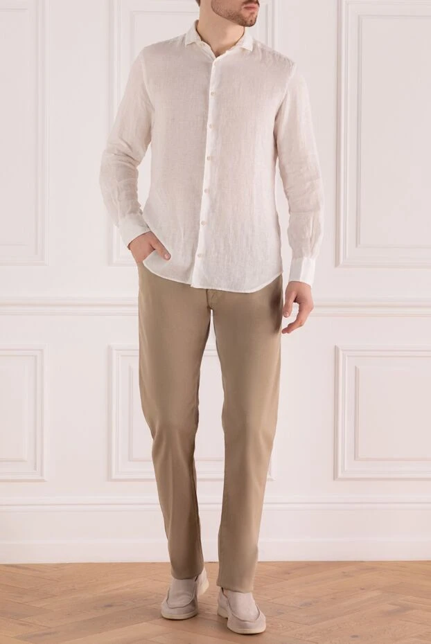 Jacob Cohen man beige cotton jeans for men купить с ценами и фото 158210 - photo 2