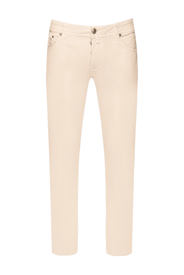 Jacob Cohen man beige cotton jeans for men купить с ценами и фото 158211 - photo 1