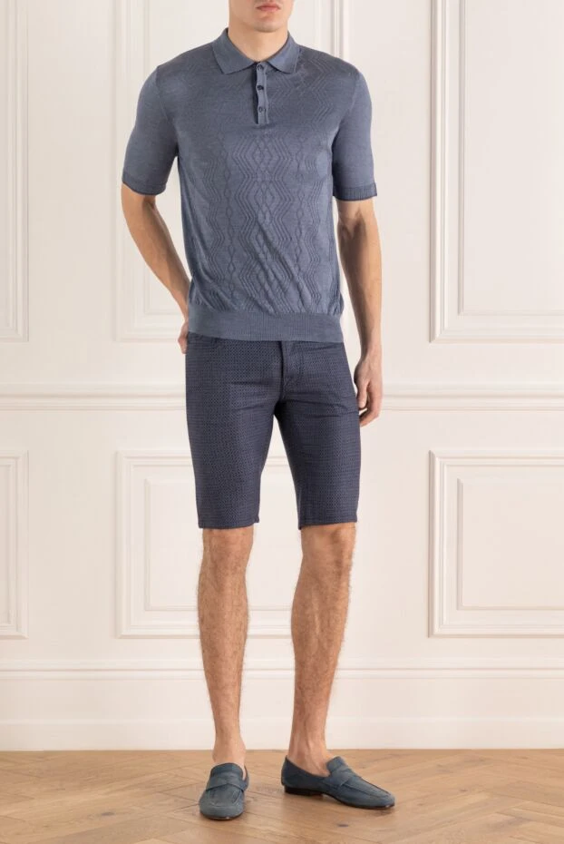 Jacob Cohen man blue wool shorts for men купить с ценами и фото 158227 - photo 2