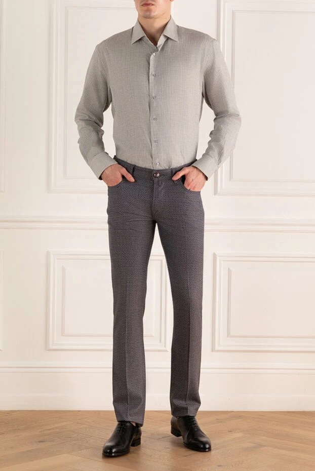 Jacob Cohen man gray wool jeans for men купить с ценами и фото 158228 - photo 2