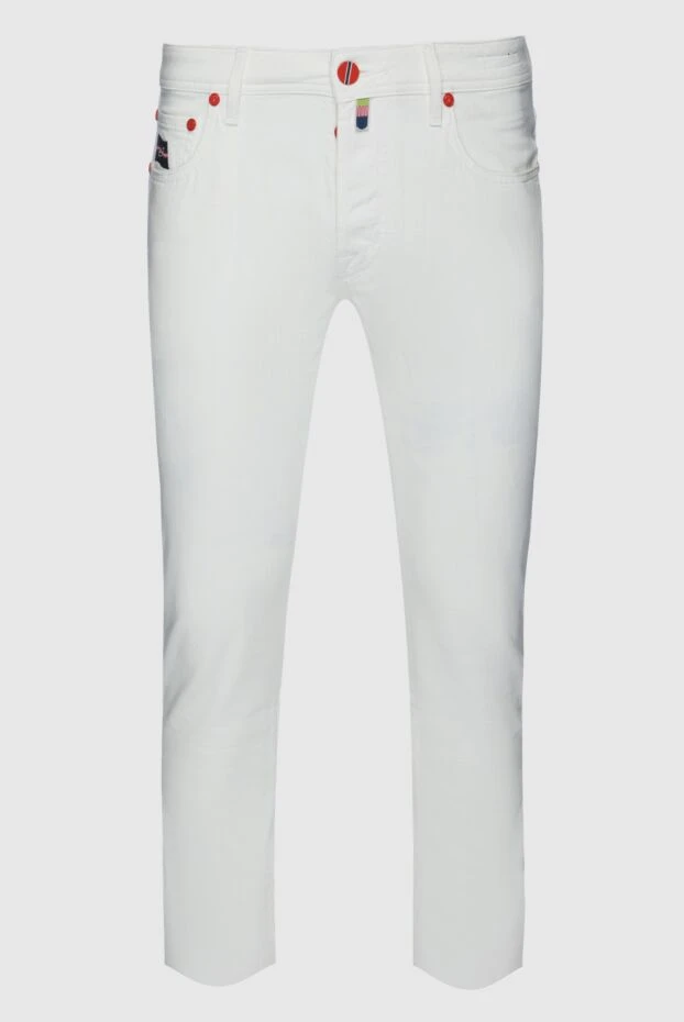 Jacob Cohen man white cotton jeans for men купить с ценами и фото 158233 - photo 1