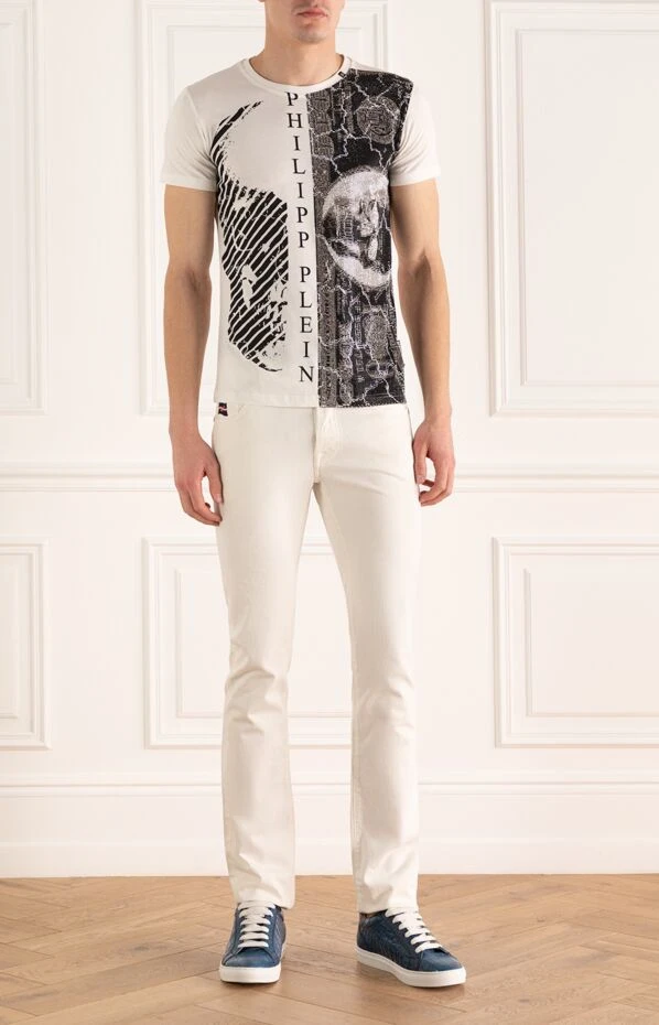 Jacob Cohen man white cotton jeans for men купить с ценами и фото 158233 - photo 2