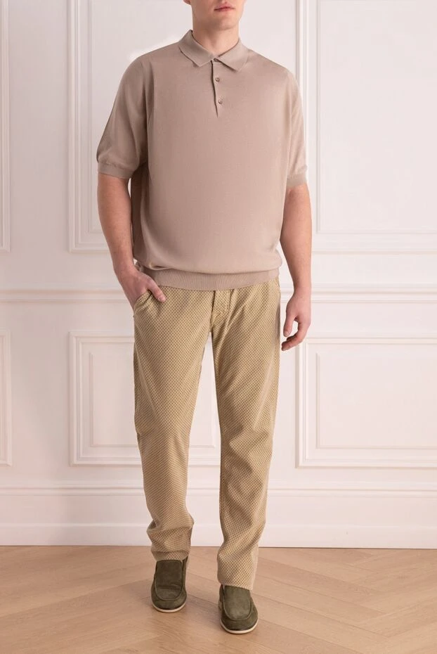 Jacob Cohen man beige cotton jeans for men купить с ценами и фото 158248 - photo 2