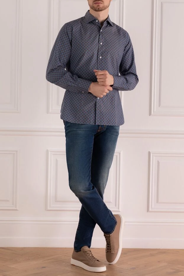 Jacob Cohen man blue cotton jeans for men купить с ценами и фото 158286 - photo 2