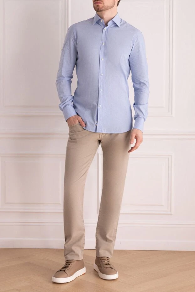 Jacob Cohen man beige cotton jeans for men купить с ценами и фото 158295 - photo 2