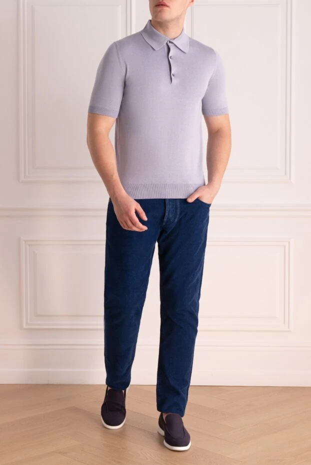 Jacob Cohen man blue cotton jeans for men купить с ценами и фото 158308 - photo 2