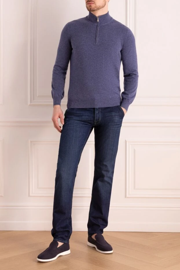 Jacob Cohen man blue cotton jeans for men купить с ценами и фото 158309 - photo 2