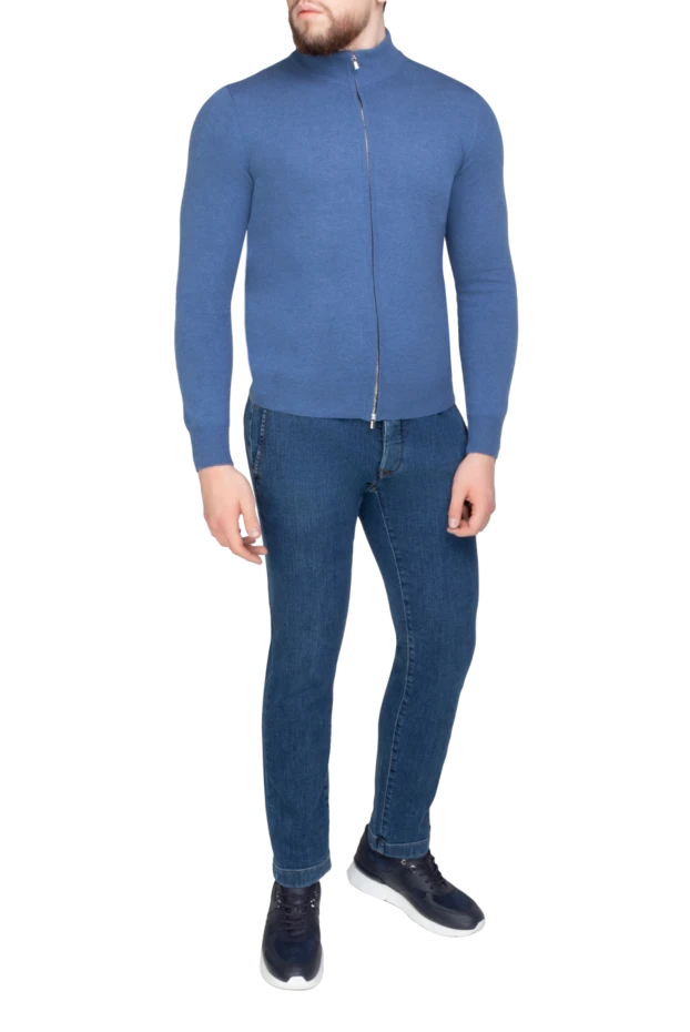 Jacob Cohen man blue cotton jeans for men купить с ценами и фото 158314 - photo 2