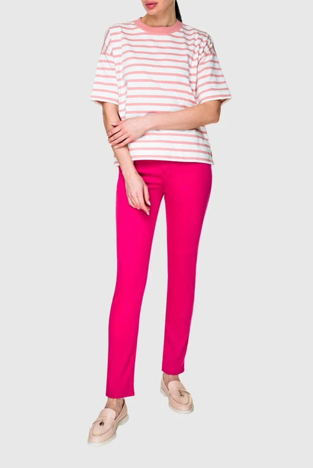 Jacob Cohen woman pink cotton jeans for women купить с ценами и фото 158327 - photo 2