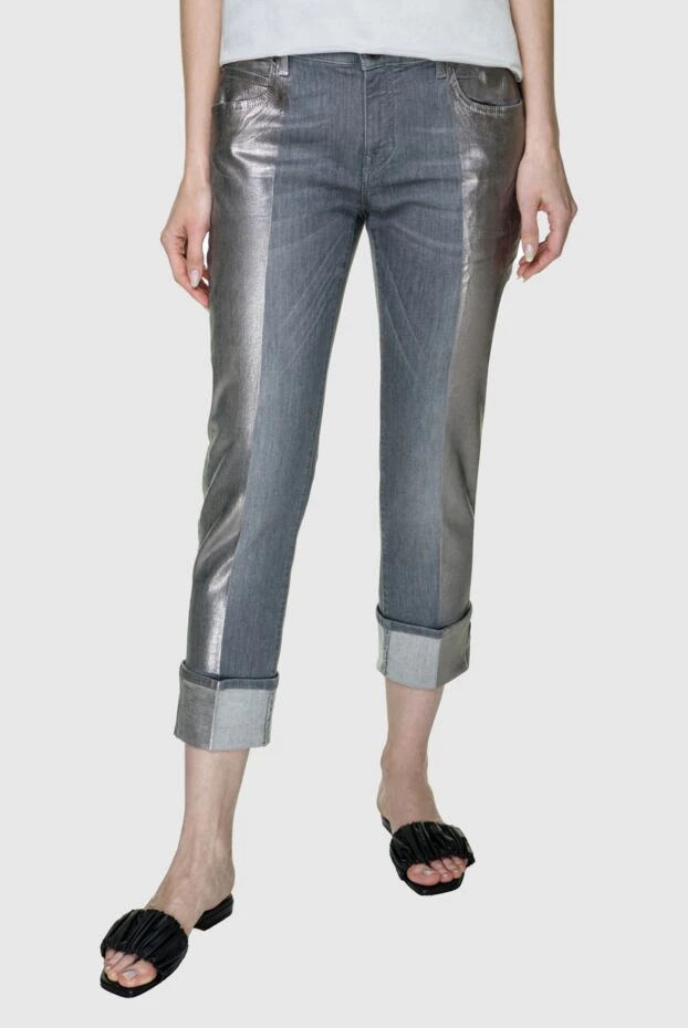 Panicale woman gray cotton jeans for women 184886 - photo 3