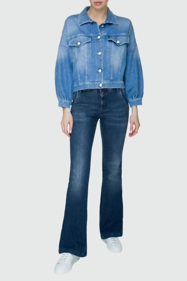 Jacob Cohen woman blue cotton jeans for women купить с ценами и фото 158332 - photo 2