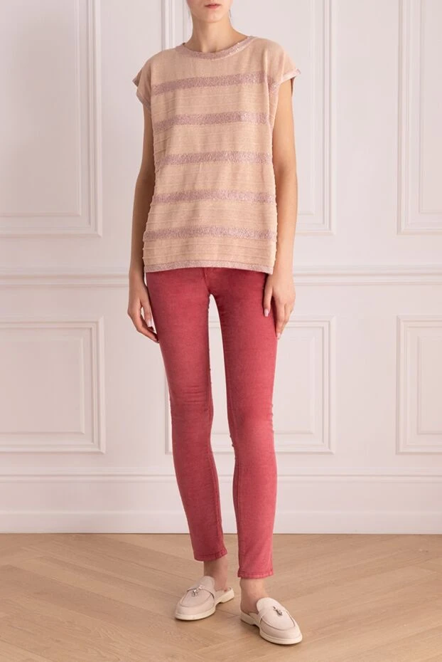 Jacob Cohen woman pink jeans for women купить с ценами и фото 158340 - photo 2