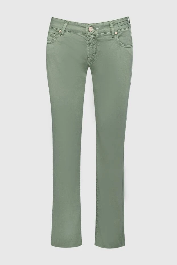 Jacob Cohen woman green cotton jeans for women купить с ценами и фото 158345 - photo 1