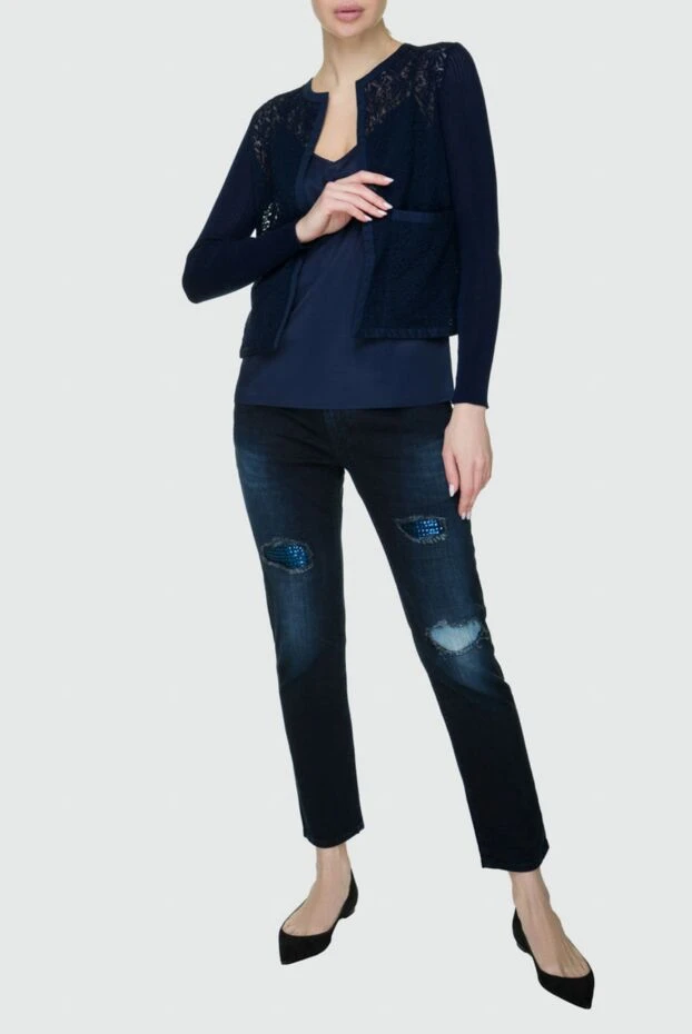 Jacob Cohen woman blue jeans for women купить с ценами и фото 158355 - photo 2