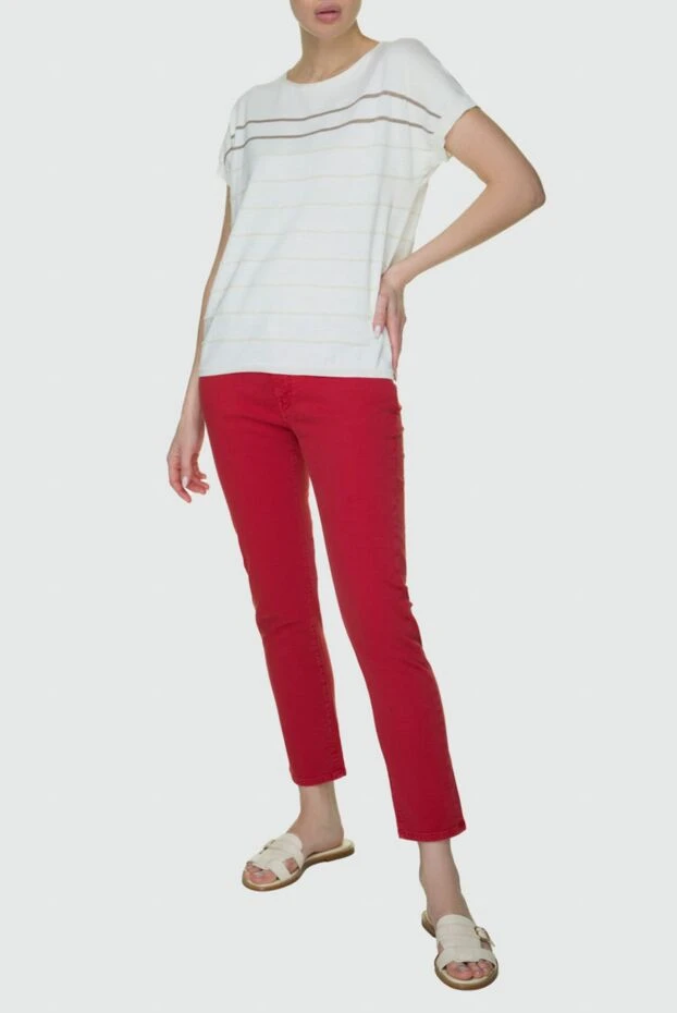 Jacob Cohen woman red jeans for women. купить с ценами и фото 158357 - photo 2