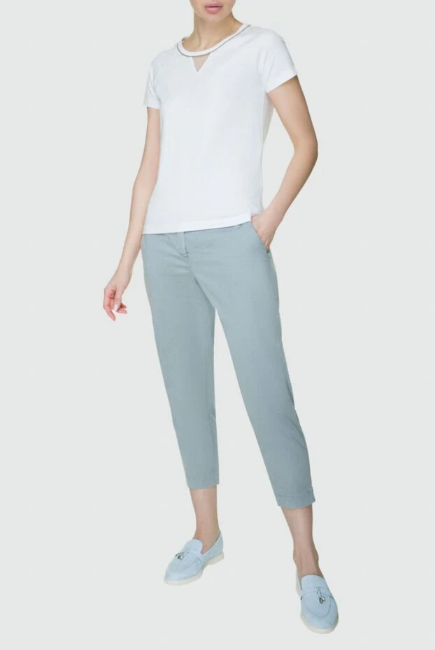 Jacob Cohen woman blue cotton jeans for women купить с ценами и фото 158358 - photo 2