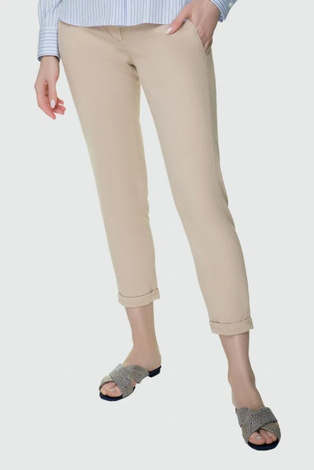 Jacob Cohen woman beige cotton jeans for women купить с ценами и фото 158374 - photo 2