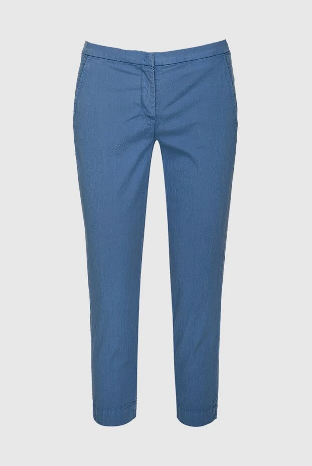 Jacob Cohen woman blue cotton trousers for women купить с ценами и фото 158377 - photo 1