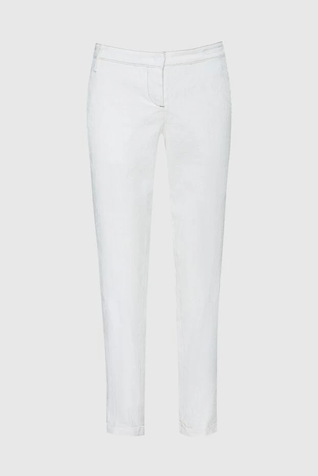 Jacob Cohen woman white cotton trousers for women купить с ценами и фото 158378 - photo 1