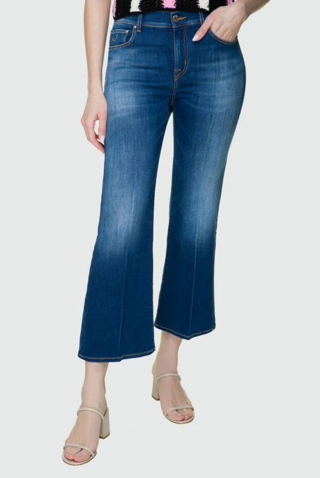 Jacob Cohen woman blue cotton jeans for women купить с ценами и фото 158390 - photo 2