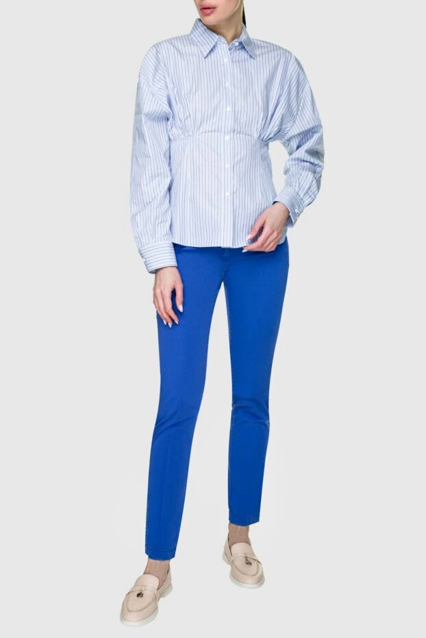 Jacob Cohen woman blue cotton jeans for women купить с ценами и фото 158393 - photo 2