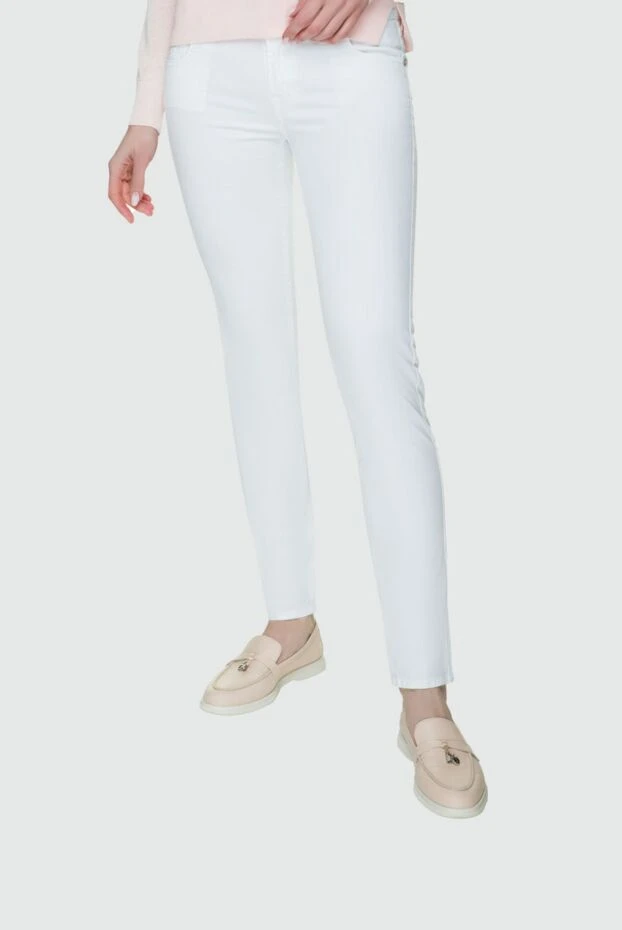 Jacob Cohen woman white cotton jeans for women купить с ценами и фото 158397 - photo 2