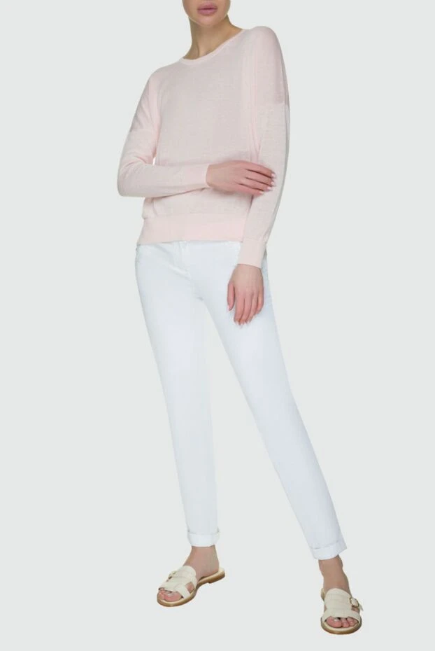 Jacob Cohen woman white cotton jeans for women купить с ценами и фото 158398 - photo 2