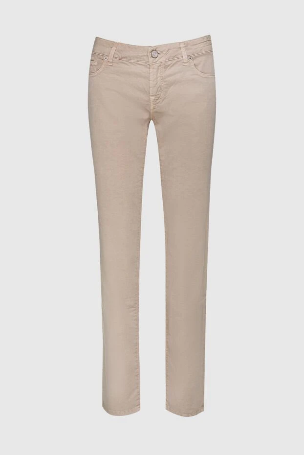 Jacob Cohen woman beige cotton jeans for women купить с ценами и фото 158403 - photo 1