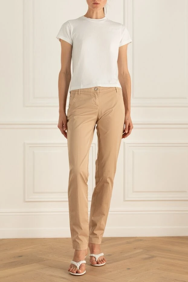 Jacob Cohen woman beige cotton jeans for women купить с ценами и фото 158409 - photo 2