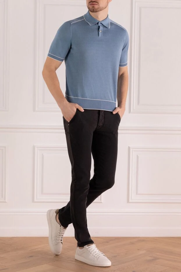 Jacob Cohen man black cotton jeans for men купить с ценами и фото 158412 - photo 2