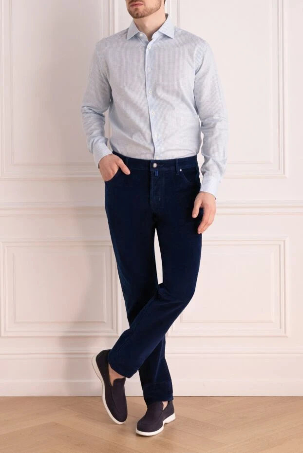 Jacob Cohen man blue cotton jeans for men купить с ценами и фото 158422 - photo 2