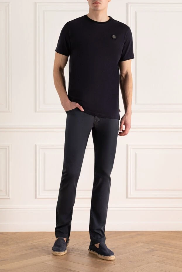 Jacob Cohen man gray cotton jeans for men купить с ценами и фото 158428 - photo 2