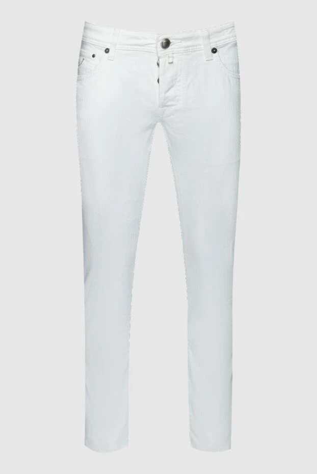 Jacob Cohen man cotton and polyester jeans white for men купить с ценами и фото 158429 - photo 1