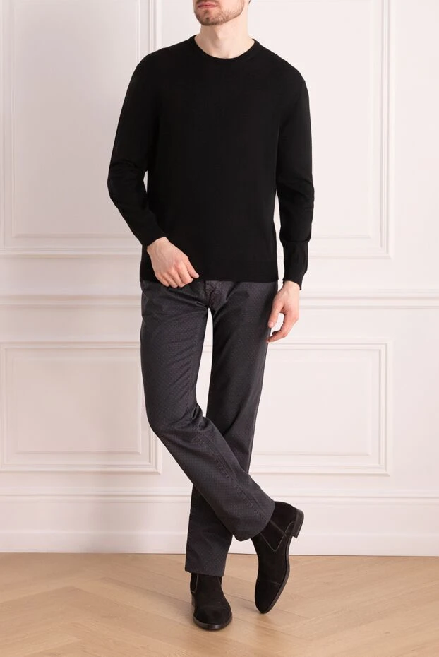 Jacob Cohen man black cotton jeans for men купить с ценами и фото 158464 - photo 2