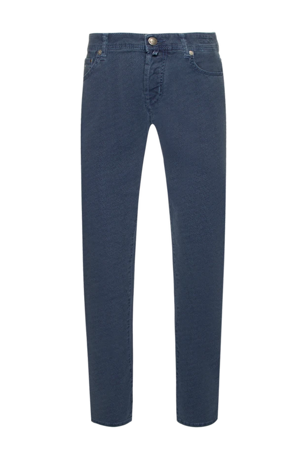 Jacob Cohen man blue cotton jeans for men купить с ценами и фото 158470 - photo 1