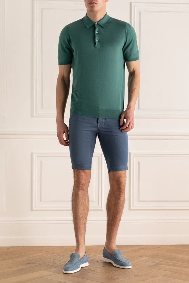 Jacob Cohen man cotton and elastane shorts blue for men купить с ценами и фото 158473 - photo 2