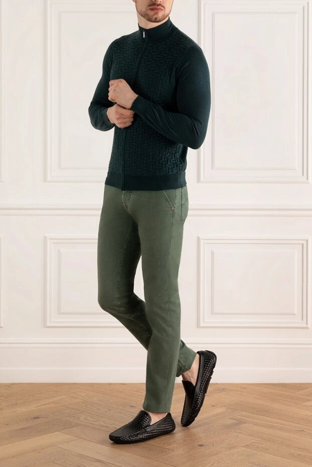 Jacob Cohen man cotton jeans green for men купить с ценами и фото 158477 - photo 2