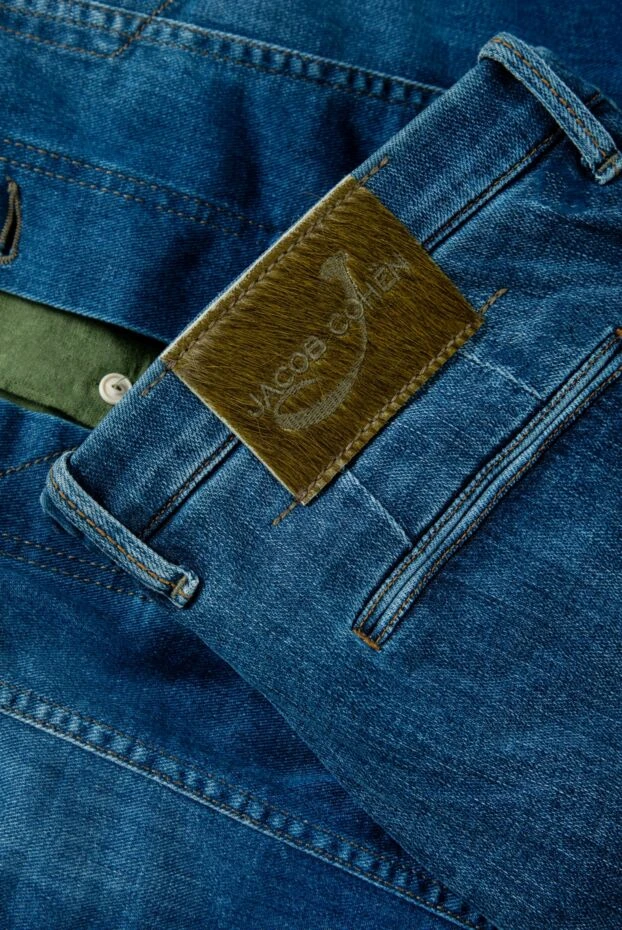 Ыңғайлы тігілген және түзу кесілген ерлер көк джинсы
 - фото 2