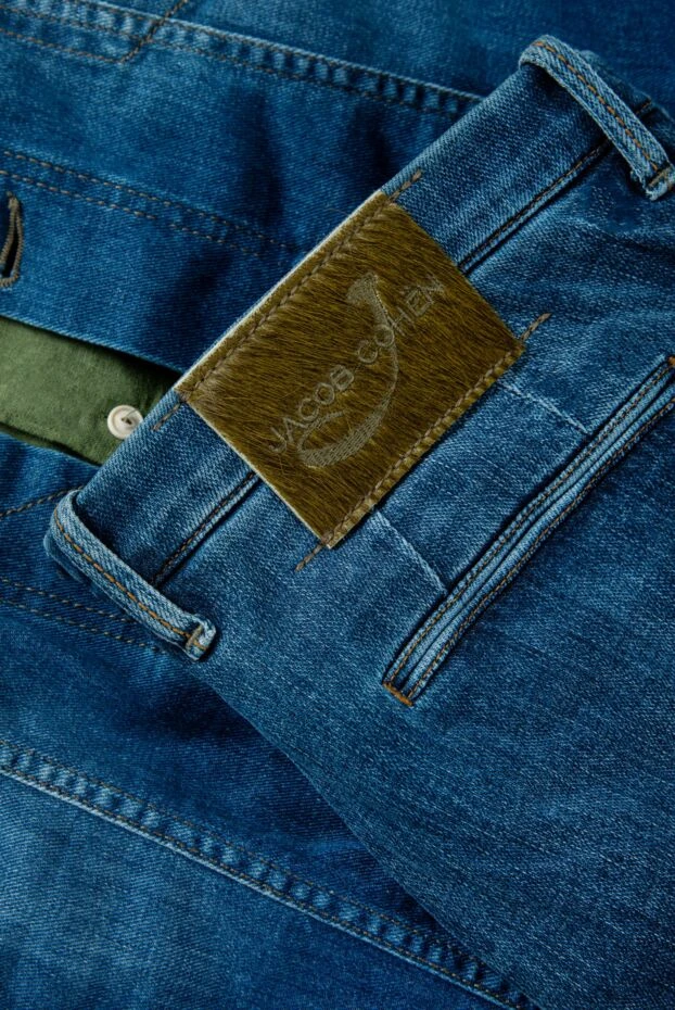 Jacob Cohen мужские синие джинсы с комфортной посадкой и ровным кроем
 158503 - фото 3