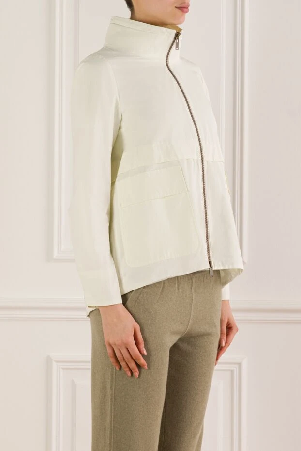 Tonet women's windbreaker made of polyester and cotton white 158535 - photo 3