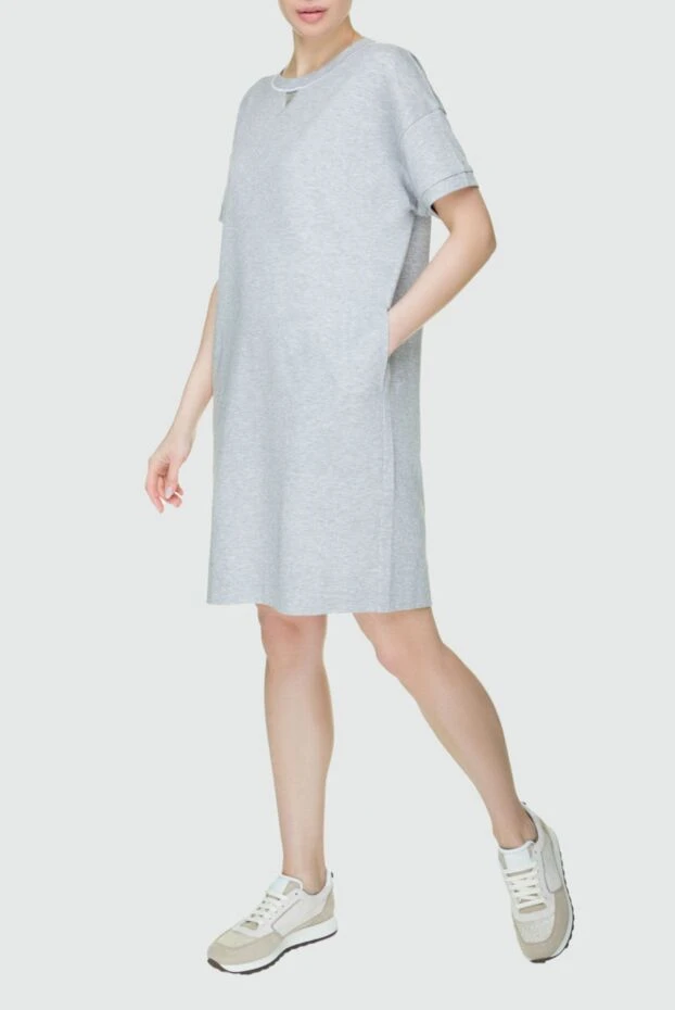 Tonet woman gray cotton dress for women купить с ценами и фото 158541 - photo 2