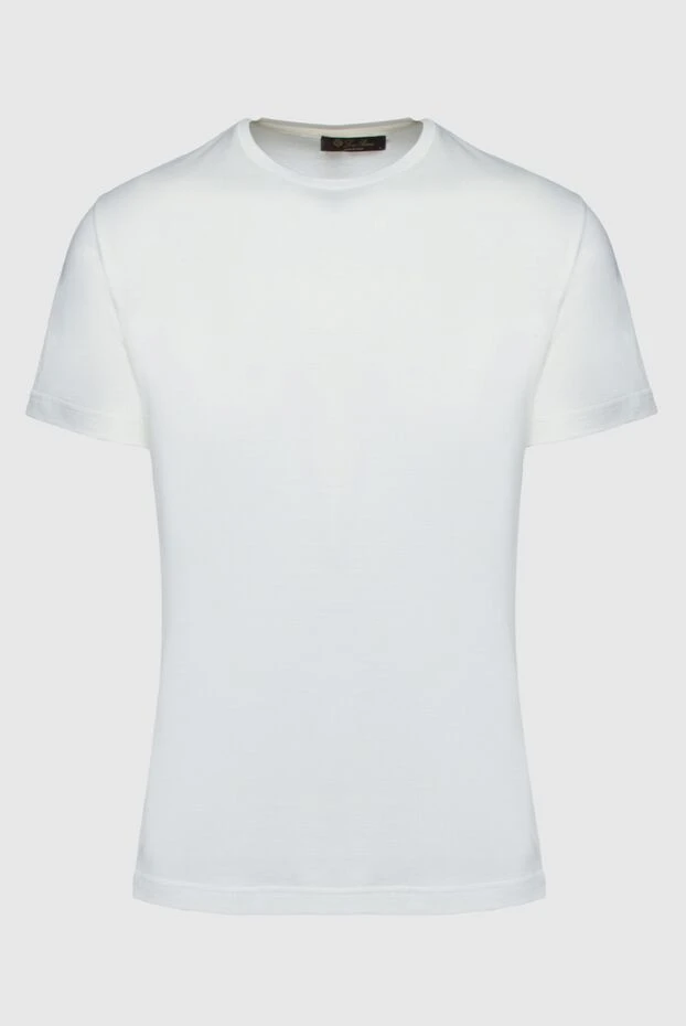 Loro Piana man white cotton t-shirt for men купить с ценами и фото 158550 - photo 1