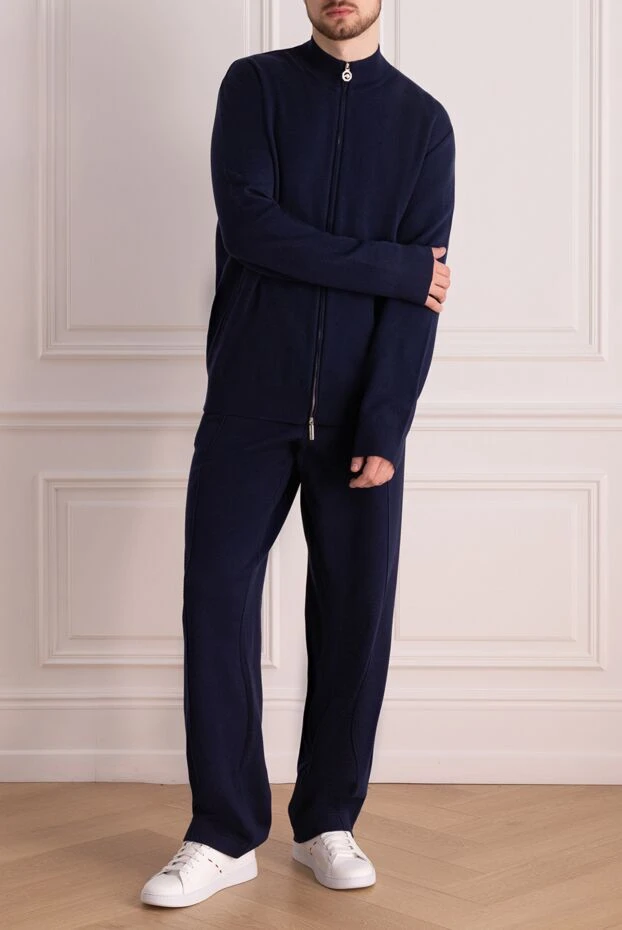 Stefano Ricci костюм спортивный мужской из хлопка синий 158601 - фото 2