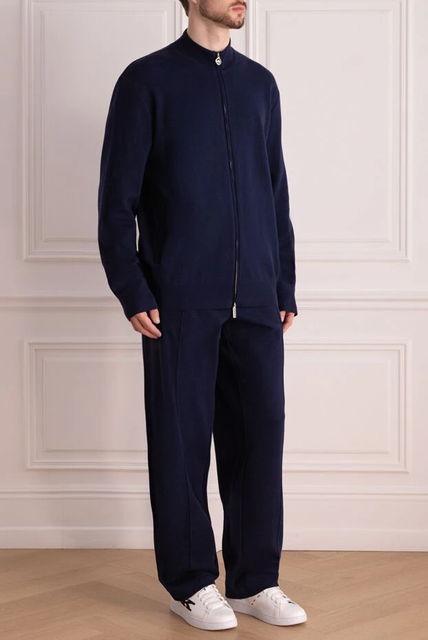Stefano Ricci sports suit for men made of cotton blue 158601 - photo 3