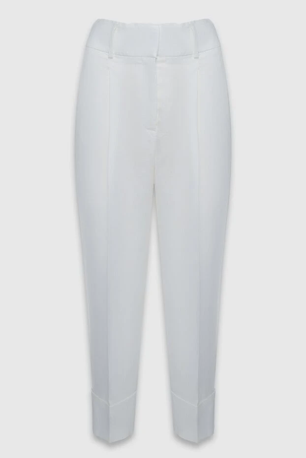 Peserico woman white trousers for women купить с ценами и фото 158625 - photo 1