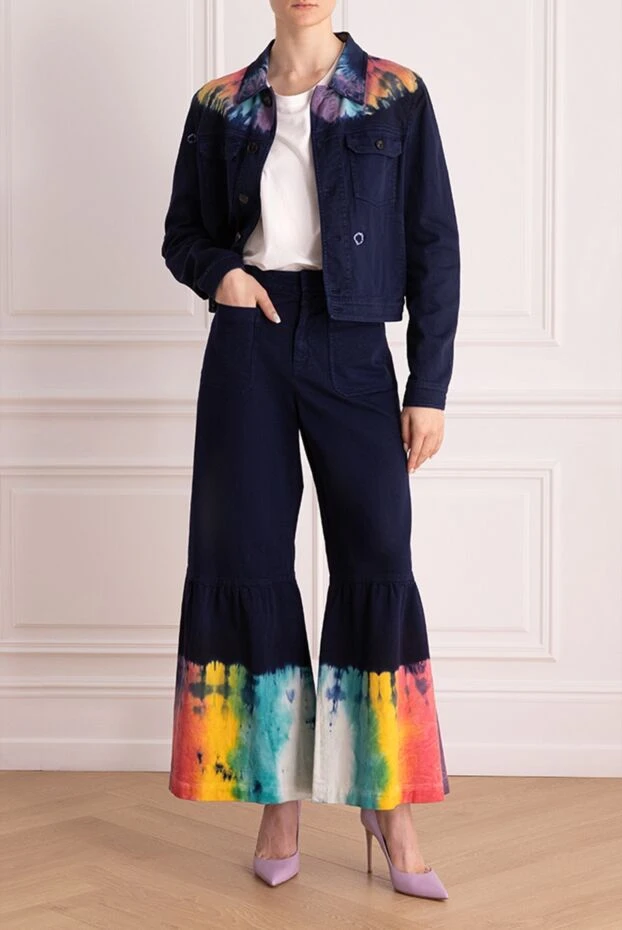 Dior woman blue women's trouser suit made of cotton and elastane купить с ценами и фото 158630 - photo 2