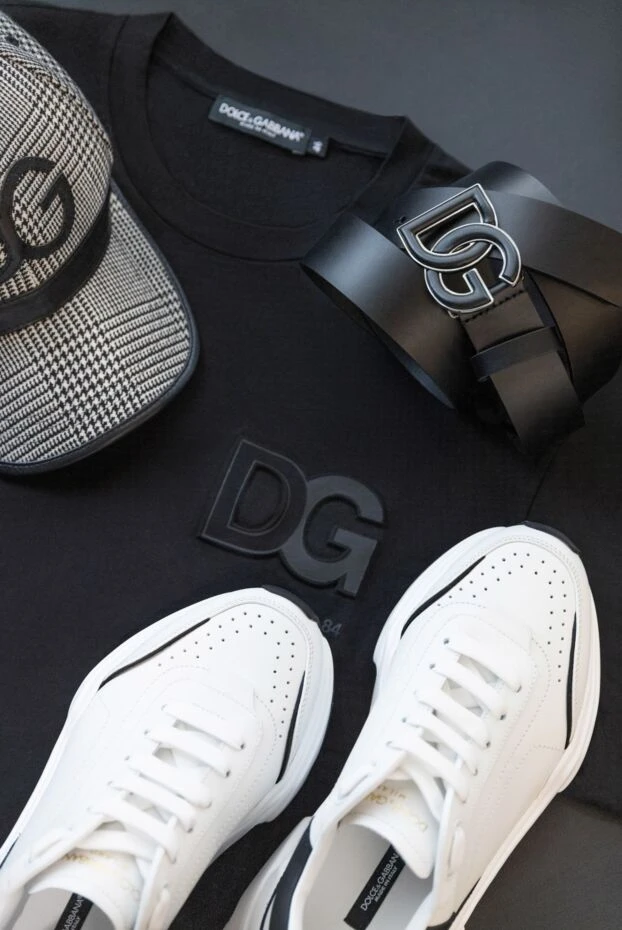 Dolce & Gabbana black men's wool and genuine leather cap 158662 - photo 2