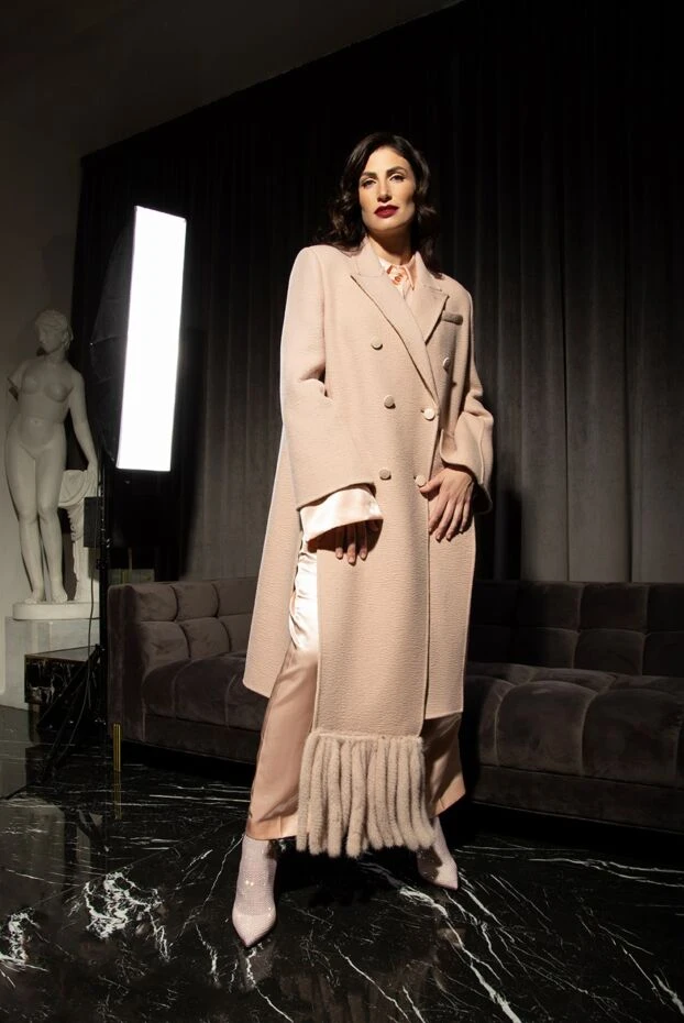 Le Silla ботинки женские бежевые замшевые с люрексом 158688 - фото 2