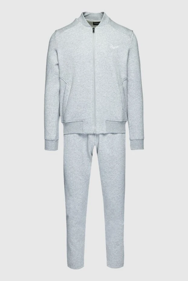 Ermenegildo Zegna man men's sports suit made of cotton and polyester, gray купить с ценами и фото 158691 - photo 1