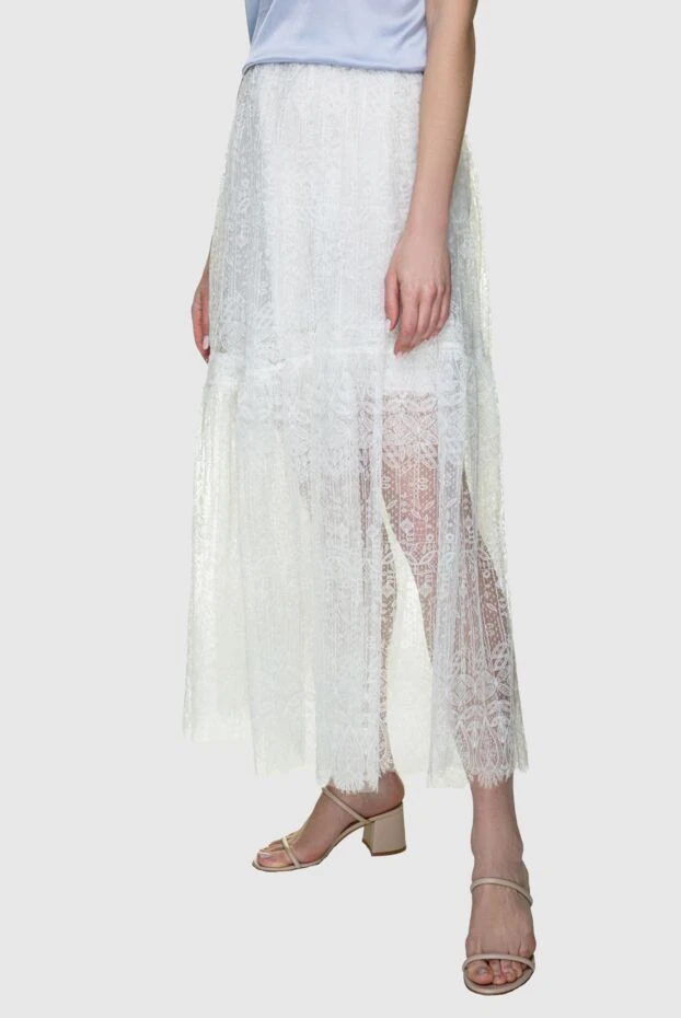 Ermanno Scervino юбка из полиэстера и полиамида серая женская 158721 - фото 3